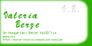 valeria berze business card